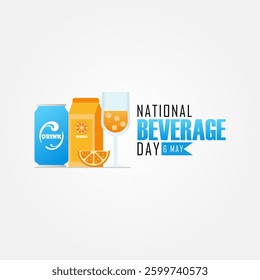 Vector graphic of National Beverage Day for National Beverage Day celebration.
