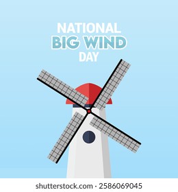 vector graphic of national big wind day for national big wind day celebration.