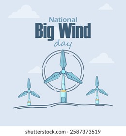vector graphic of National Big Wind Day ideal for National Big Wind Day celebration.