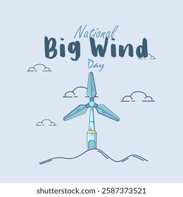 vector graphic of National Big Wind Day ideal for National Big Wind Day celebration.