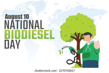 vector graphic of national biodiesel day good for national biodiesel day celebration. vector graphic flat design. flyer design. flat illustration.