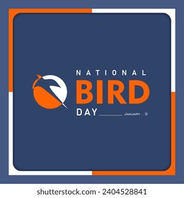 vector graphic of national bird day good for national bird day celebration. flyer design.flat illustration