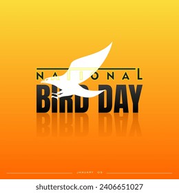 vector graphic of national bird day good for national bird day celebration. flyer design.flat illustration