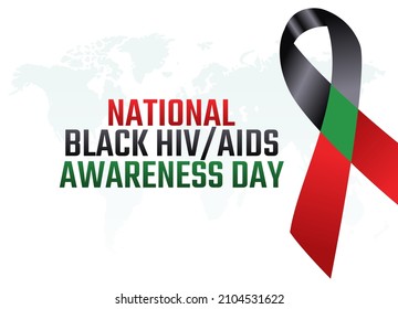 vector graphic of national black HIVAIDS awareness day good for national black HIVAIDS awareness day celebration. flat design. flyer design.flat illustration.