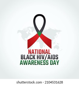 vector graphic of national black HIVAIDS awareness day good for national black HIVAIDS awareness day celebration. flat design. flyer design.flat illustration.