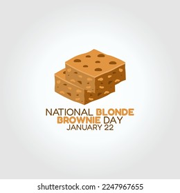 vector graphic of national blonde brownie day good for national blonde brownie day celebration. flat design. flyer design.flat illustration.
