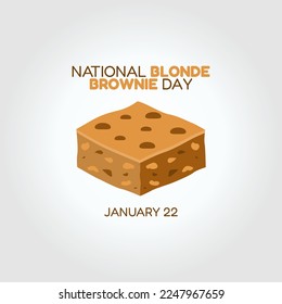 vector graphic of national blonde brownie day good for national blonde brownie day celebration. flat design. flyer design.flat illustration.