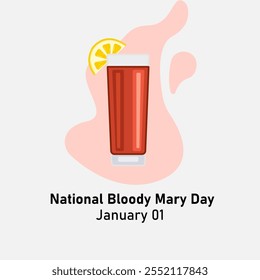 vector graphic of  National Bloody Mary Day good for national  National Bloody Mary Day celebration. flat design. flyer design.flat illustration.