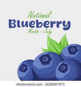 vector graphic of National Blueberry Month ideal for National Blueberry Month celebration