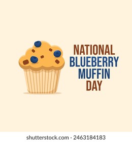 Gráfico de Vector del Día Nacional del Muffin de Arándano ideal para la celebración del Día Nacional del Muffin de Arándano.