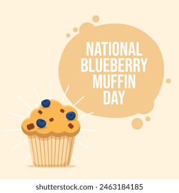 Vektorgrafik-Grafik des National Blueberry Muffin Day ideal für die nationale Blueberry Muffin Day Feier.