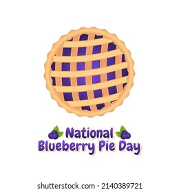 vector graphic of national blueberry pie day good for national blueberry pie day celebration. flat design. flyer design.flat illustration.