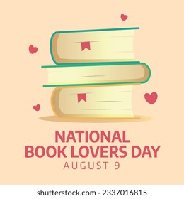 vector graphic of National Book Lovers Day good for National Book Lovers Day celebration. flat design. flyer design.flat illustration.