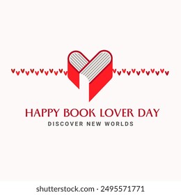 Gráfico Vector del Día Nacional de los Amantes del Libro ideal para la celebración del Día Nacional de los Amantes del Libro.