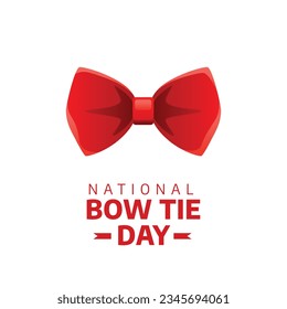 vector graphic of National Bow Tie Day good for National Bow Tie Day celebration. flat design. flyer design.flat illustration.