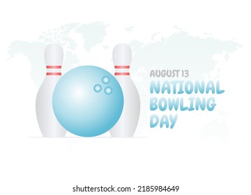 vector graphic of national bowling day good for national bowling day celebration. flat design. flyer design.flat illustration.