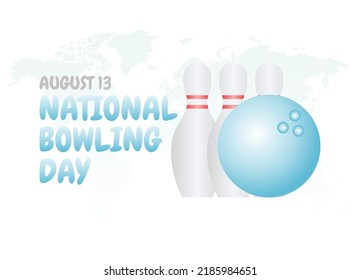 vector graphic of national bowling day good for national bowling day celebration. flat design. flyer design.flat illustration.