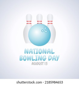 vector graphic of national bowling day good for national bowling day celebration. flat design. flyer design.flat illustration.