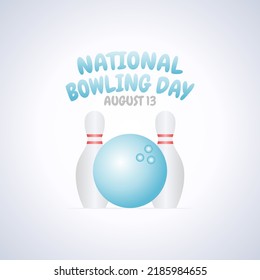 vector graphic of national bowling day good for national bowling day celebration. flat design. flyer design.flat illustration.