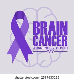 vector graphic of National Brain Cancer Awareness Month ideal for National Brain Cancer Awareness Month celebration.