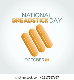 vector graphic of national breadstick day good for national breadstick day celebration. flat design. flyer design.flat illustration.