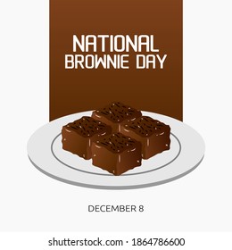 vector graphic of national brownie day good for national brownie day  celebration. flat design. flyer design.flat illustration.