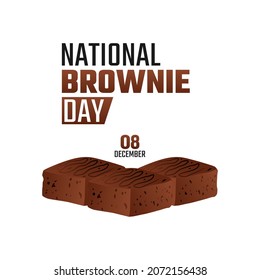 vector graphic of national brownie day good for national brownie day celebration. flat design. flyer design.flat illustration.