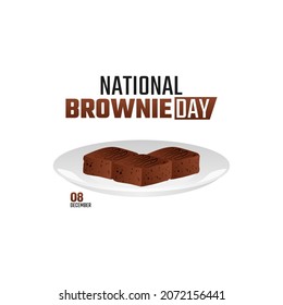 vector graphic of national brownie day good for national brownie day celebration. flat design. flyer design.flat illustration.