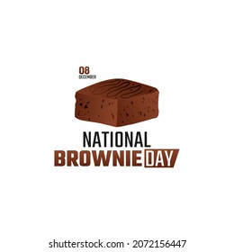 vector graphic of national brownie day good for national brownie day celebration. flat design. flyer design.flat illustration.