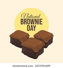 vector graphic of National Brownie Day ideal for National Brownie Day celebration.