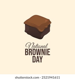 vector graphic of National Brownie Day ideal for National Brownie Day celebration.