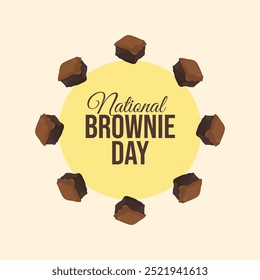 vector graphic of National Brownie Day ideal for National Brownie Day celebration.