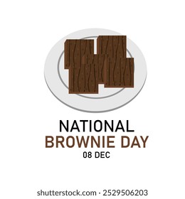 vector graphic of National Brownie Day good for national National Brownie Day celebration. flat design. flyer design.flat illustration.