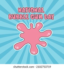 vector graphic of national bubble gum day good for national bubble gum day celebration. flat design. flyer design.flat illustration.