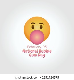 vector graphic of national bubble gum day good for national bubble gum day celebration. flat design. flyer design.flat illustration.