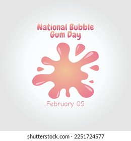 vector graphic of national bubble gum day good for national bubble gum day celebration. flat design. flyer design.flat illustration.