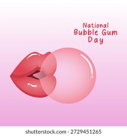 vector graphic of National Bubble Gum Day ideal for National Bubble Gum Day celebration