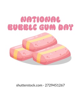 gráfico vetorial do Dia Nacional da Goma de Bolha ideal para a celebração do Dia Nacional da Goma de Bolha