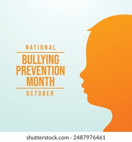 Vektorgrafik Grafik des National Bullying Prevention Month Ideal für den National Bullying Prevention Month.