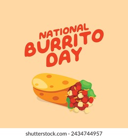 vector graphic of National Burrito Day ideal for National Burrito Day celebration.