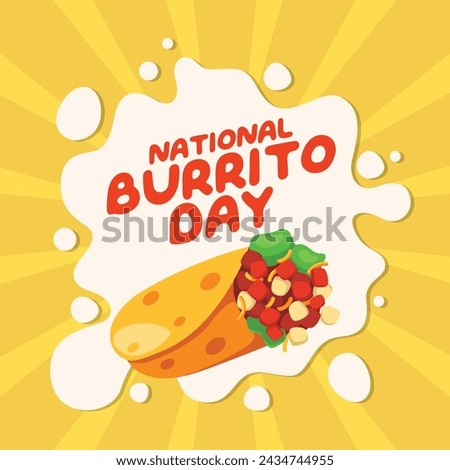 vector graphic of National Burrito Day ideal for National Burrito Day celebration.