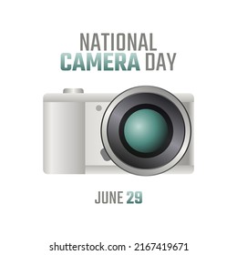 vector graphic of national camera day good for national camera day celebration. flat design. flyer design.flat illustration.