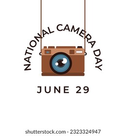 vector graphic of National Camera Day good for National Camera Day celebration. flat design. flyer design.flat illustration.