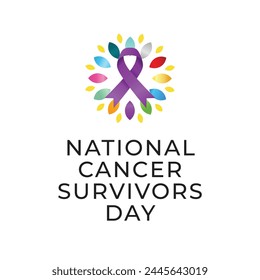 vector graphic of National Cancer Survivors Day ideal for National Cancer Survivors Day celebration.