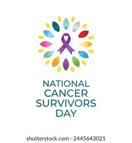 vector graphic of National Cancer Survivors Day ideal for National Cancer Survivors Day celebration.