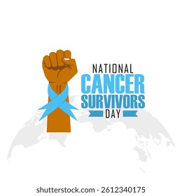 Vector graphic of National Cancer Survivors Day for National Cancer Survivors Day celebration.