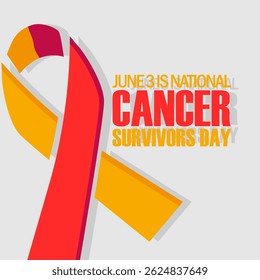 vector graphic of National Cancer Survivors Day ideal for National Cancer Survivors Day celebration