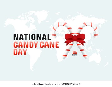 vector graphic of national candy cane day good for national candy cane day celebration. flat design. flyer design.flat illustration.