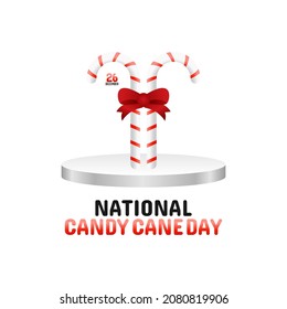 vector graphic of national candy cane day good for national candy cane day celebration. flat design. flyer design.flat illustration.
