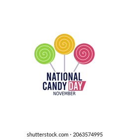 vector graphic of national candy day good for national candy day celebration. flat design. flyer design.flat illustration.